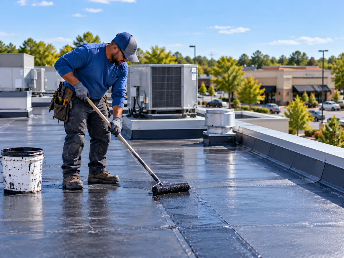 Illustrative roof repair work; not a verified Edge Roofing project.